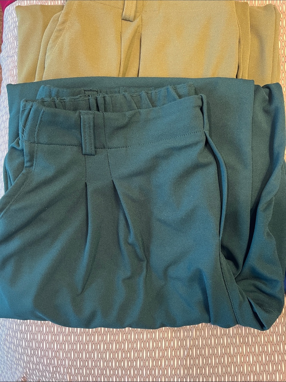 HALARA Olive Green and Emerald Green Wide-Leg Pants -Bundle